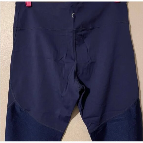 ZYIA Active Navy Shimmer Soft n Snug 7/8 Leggings 24 High Rise Sculpt Yoga Gym - Picture 7 of 7